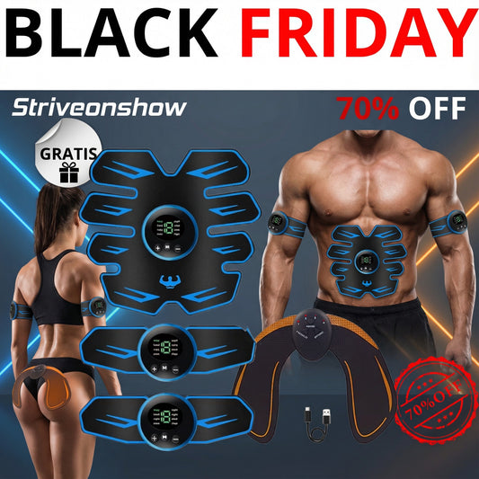 Electroestimulador Fortalece el Abdomen, Pecho, Brazos y Glúteos Striveonshow