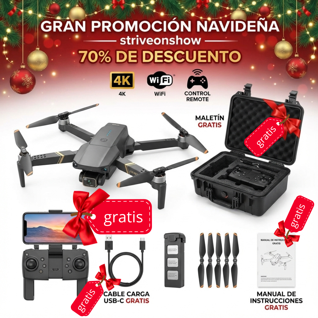 Dron Pro Max 4k Para Contenido Aéreo y Creativo Striveonshow